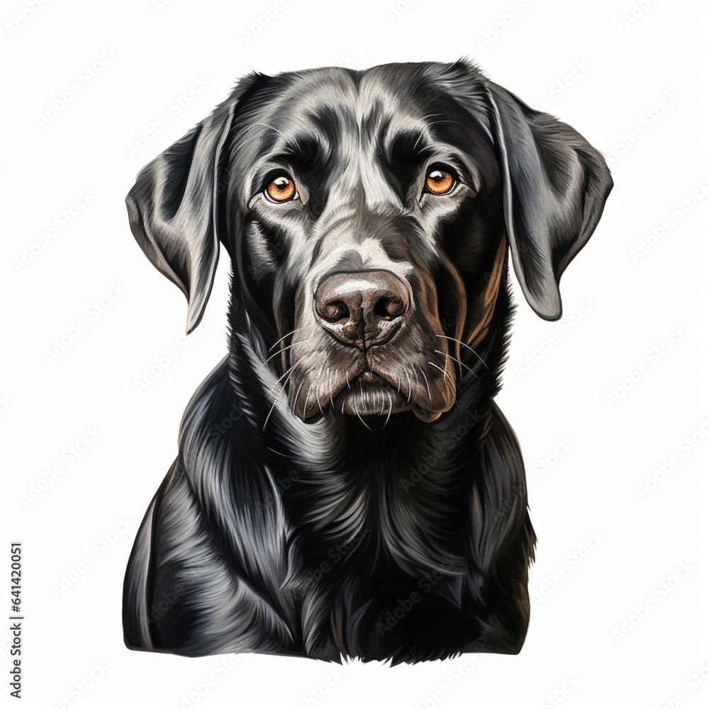 black labrador portrait black labrador portrait