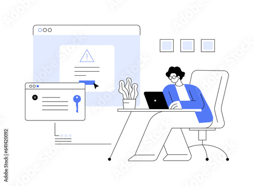 License expired abstract concept vector illustration.