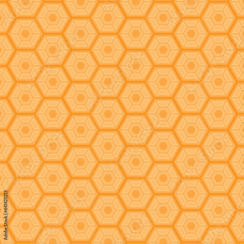 Seamless yellow geometric hexagons vector shape minimalist concept creative