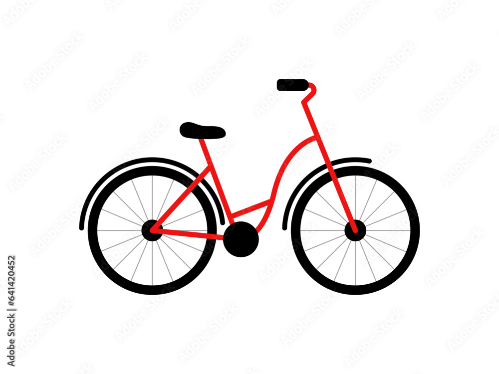 Red vector bicycle. High quality vector illustration. Red vector bicycle. High quality vector illustration.