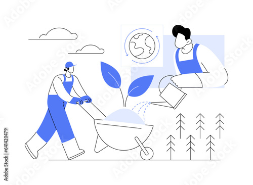Habitat restoration abstract concept vector illustration.