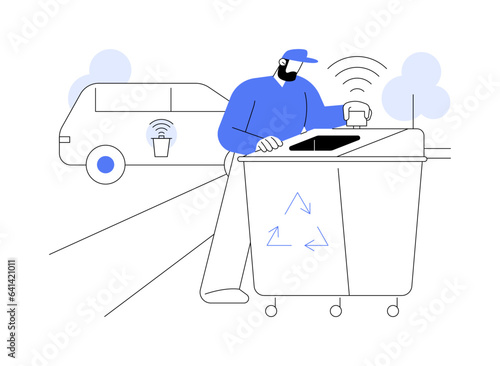 Waste sensors abstract concept vector illustration.