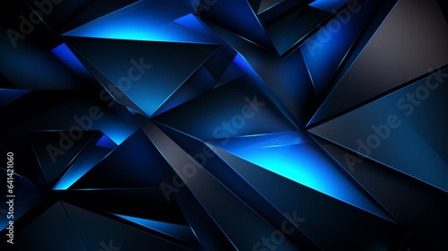 triangle abstract wallpaper, modern colorfull, glow in the dark, neon color, future, SCi, Blue, black