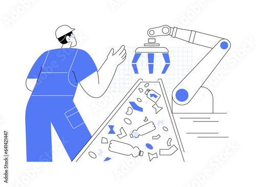 Industrial waste segregation abstract concept vector illustration.