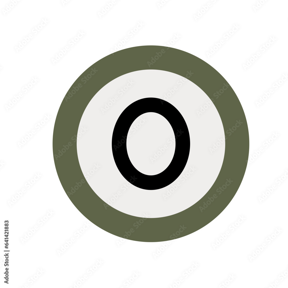 Number on colored circles. Vector illustration 
