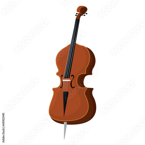 Isolated colored cello musical instrument icon Vector
