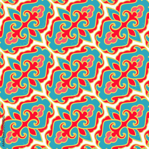 Seamless pattern with arabesques in retro style. Vector illustration.