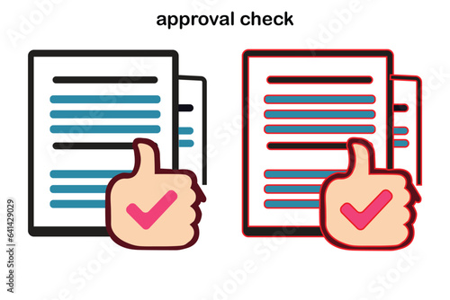Vector icons for an approval check set Icon for a certificate. superior caliber. Icon for success. Verifying profiles. 
