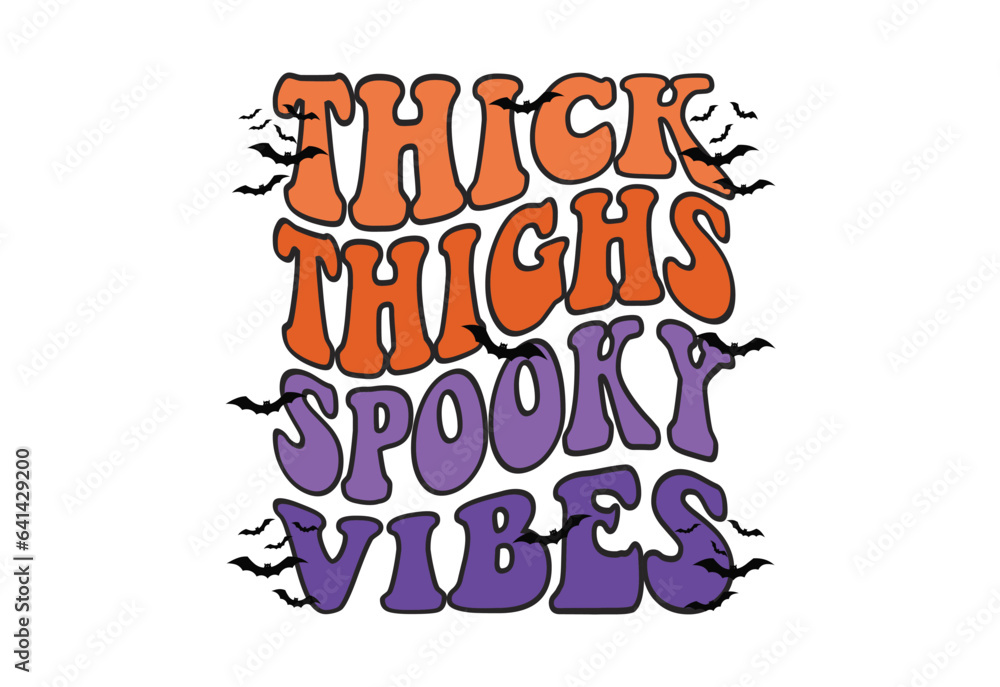 Obraz premium Hallowen Quote, Spooky Season,Retro Halloween, 