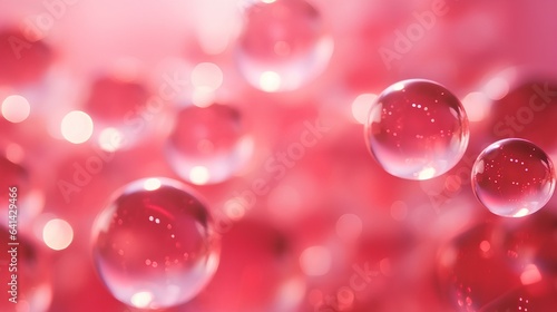 Abstract blurred red color for background, Blur festival lights outdoor and pink bubble texture decoration. generative AI