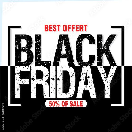 Colored special offert black friday sale promotion Vector