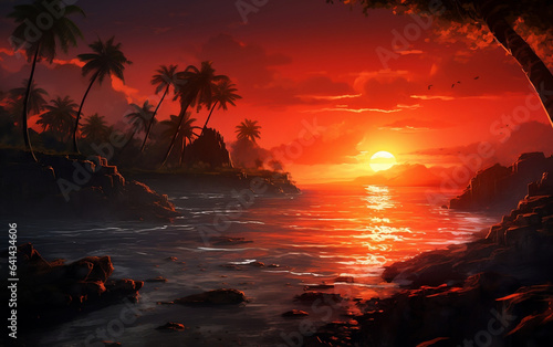 Insel im Sonnenuntergang © This is Art