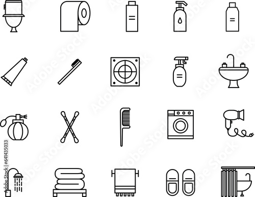 Set of vector icons for hotel