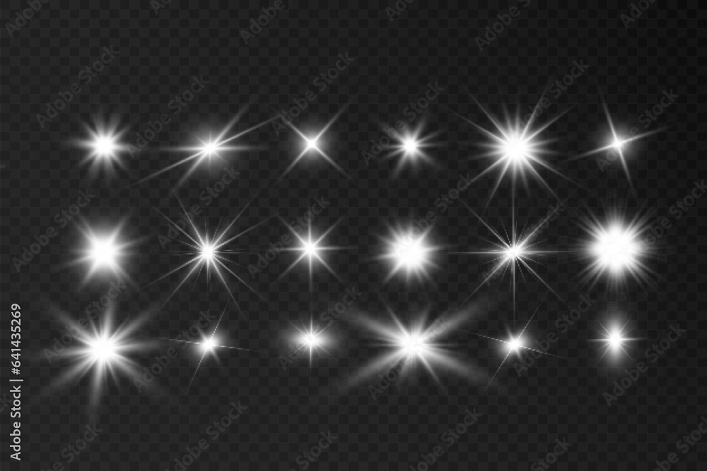 Illustration of bright beautiful light effects.Set of sparkling stars.
Illustration of bright beautiful light effects.Set of sparkling stars.