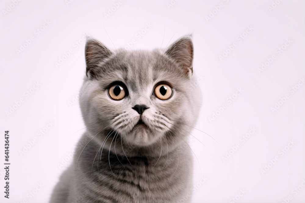 Obraz premium Scottish Fold cat on a white isolated background