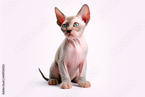 Sphynx cat on a white isolated background © Uliana