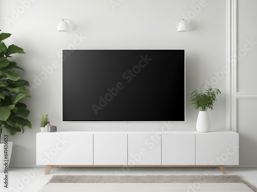 modern living room with lcd tv