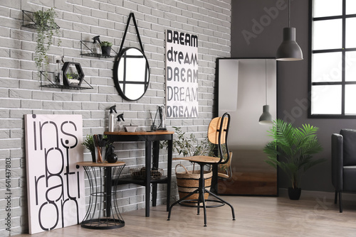 Interior of modern beauty s...