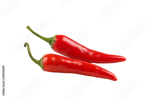 red chili pepper isolated on transparent background