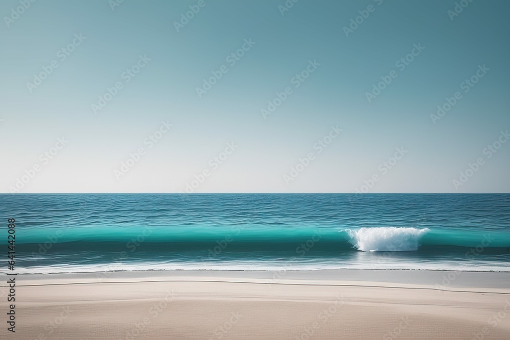 beautiful view of the seabeautiful view of the seabeautiful seascape with a wave and blue sky