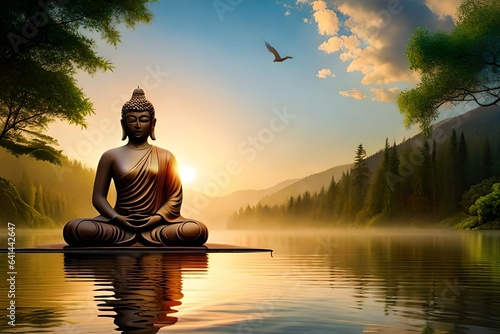 buddha in lotus position © creative studio