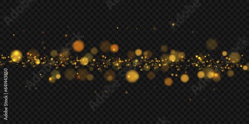 Vector shiny bokeh. Blurred background. Bokeh effect PNG. Christmas background with bokeh PNG. Magic glow, light effect.