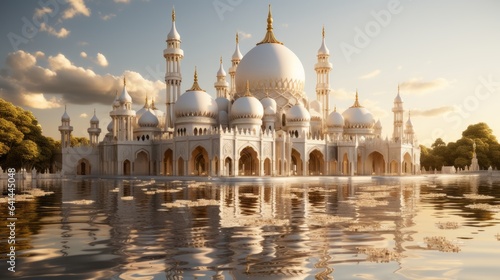 BEAUTIFUL MOSQUE WITH CLOUDS BACKGROUND © senadesign
