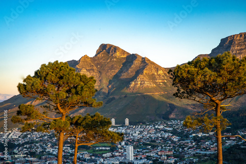 Signal Hill sunset viewpoint over Cape Town in Western Cape, South Africa