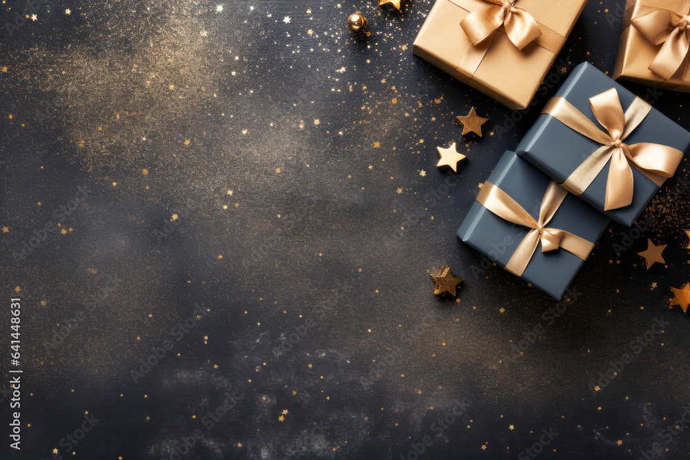 Abstract New Year or Christmas background for advertising with copy space and place for text. Backdrop for design Abstract New Year or Christmas background for advertising with copy space and place for text. Backdrop for design
