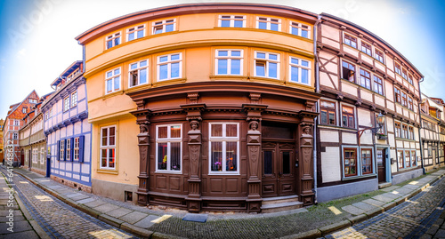 historic buildings at the old town of Quedlinburg - Germany