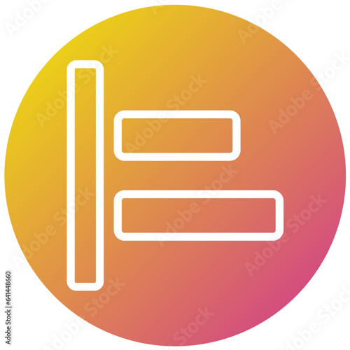 Left alignment Vector Icon Design Illustration