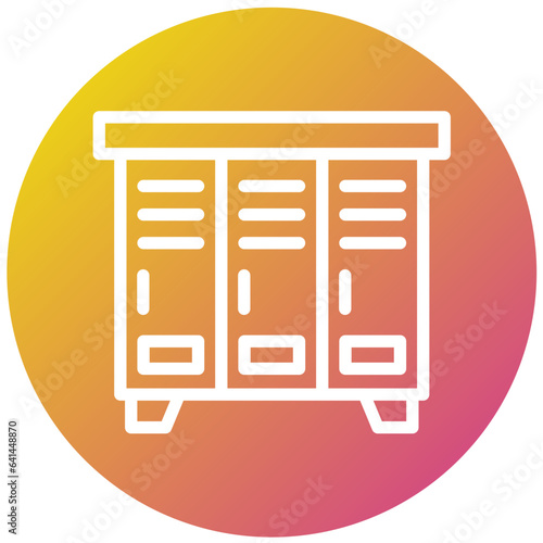 Locker Vector Icon Design Illustration