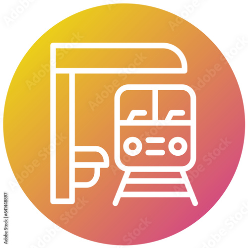 Train platform Vector Icon Design Illustration