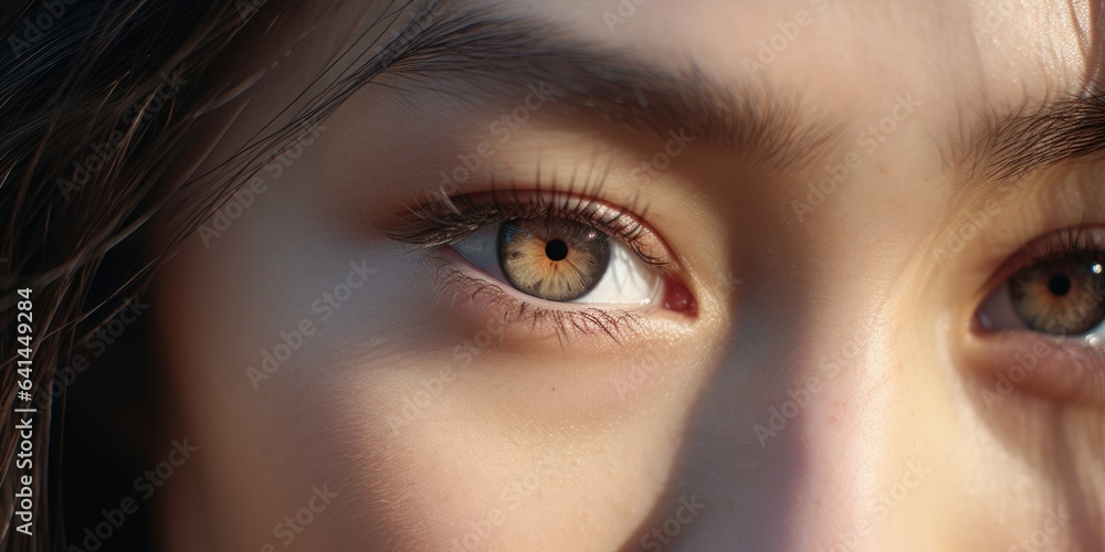 Close up - Perfect eye macro in a sterile environment and perfect vision, the vision of the future and healthy life concept. view precise and straight to the target, generative ai Close up - Perfect eye macro in a sterile environment and perfect vision, the vision of the future and healthy life concept. view precise and straight to the target, generative ai