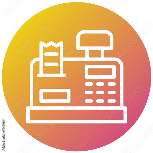 Cashier machine Vector Icon Design Illustration