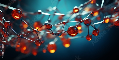 blurred realistic molecules background