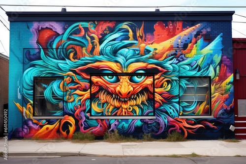 Vibrant colors come alive in this street art