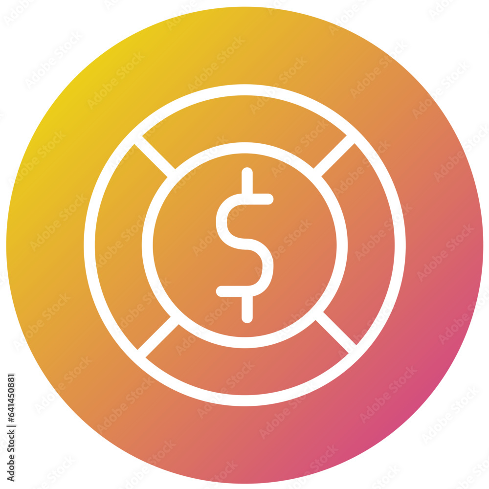 Dollar coin Vector Icon Design Illustration Dollar coin Vector Icon Design Illustration