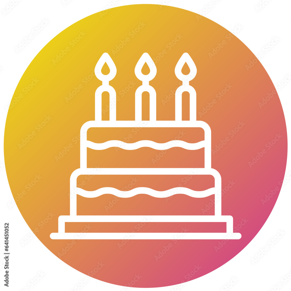 Cake Vector Icon Design Illustration Cake Vector Icon Design Illustration
