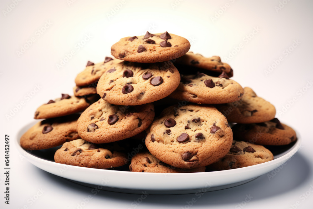 Cookies with pieces of chocolate