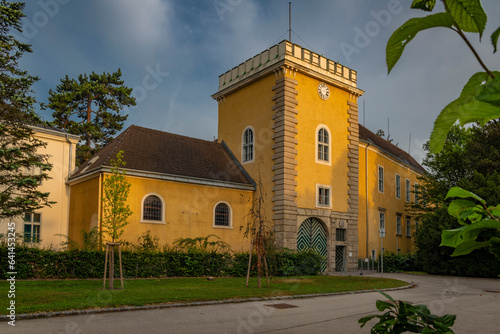 Photography Castle in Liesing part of Wien capital city in hot summer morning