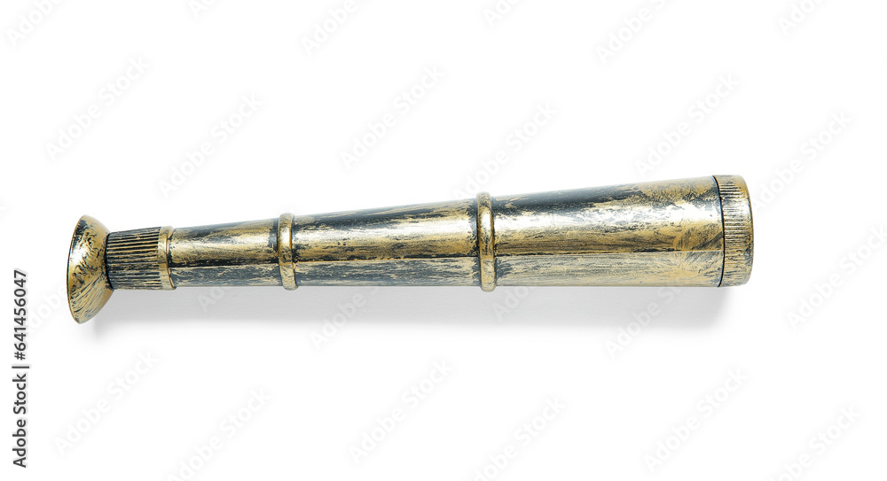 Retro spyglass isolated on white background Retro spyglass isolated on white background