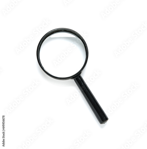 Modern magnifier isolated on white background