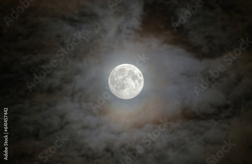 Full Moon on a cloudy night