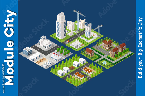 Isometric modules of the modern 3D city