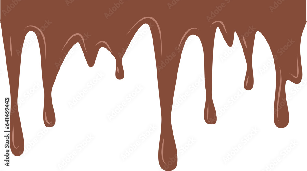 Chocolate splash, melting chocolate Illustration