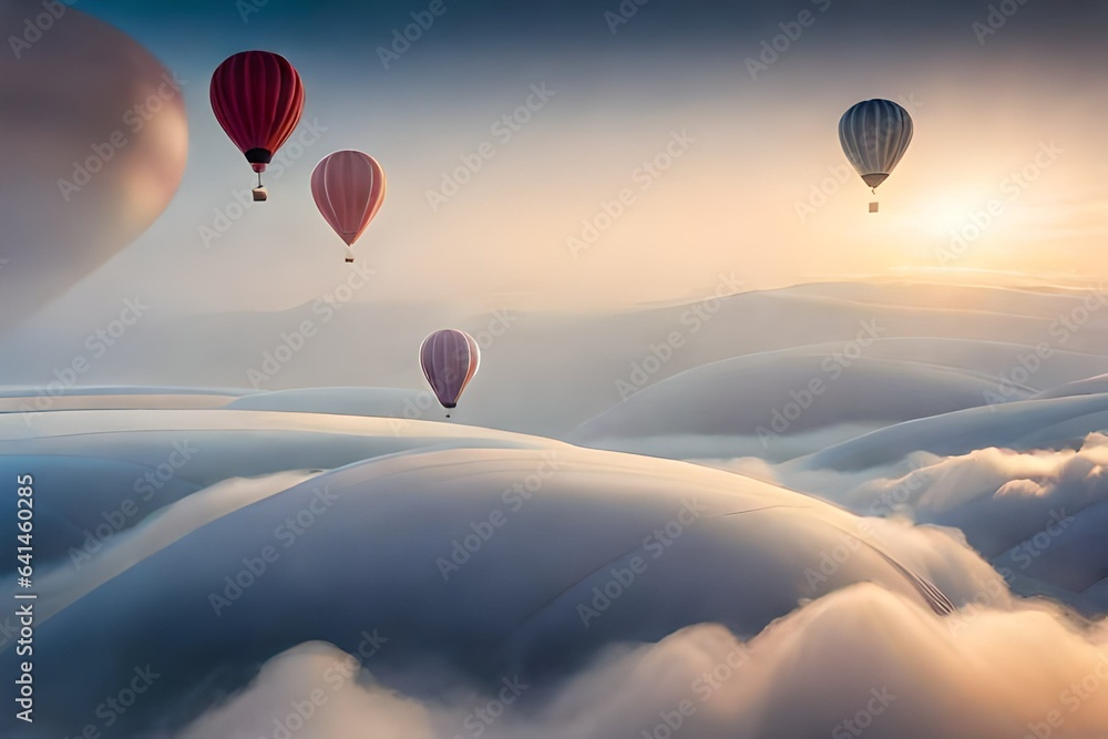 Fototapeta premium hot air balloon in flight