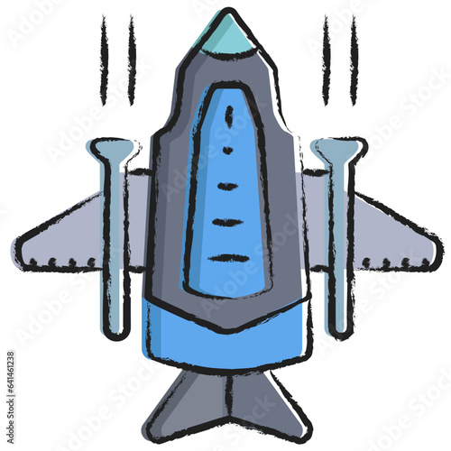 Hand drawn Fighter Jet icon