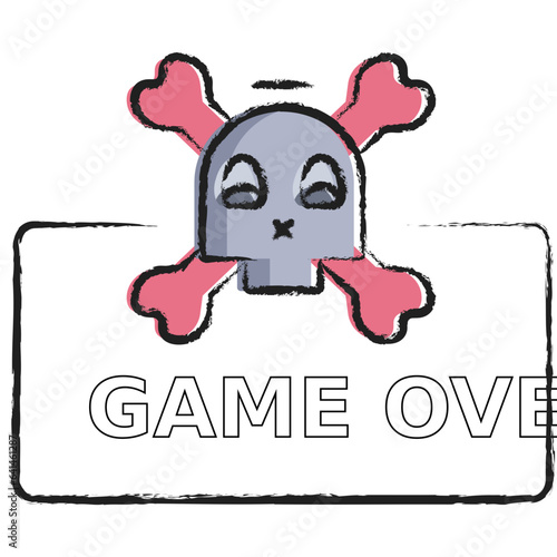 Hand drawn Game over icon