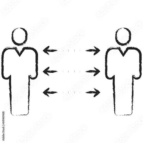 Hand drawn Distance icon